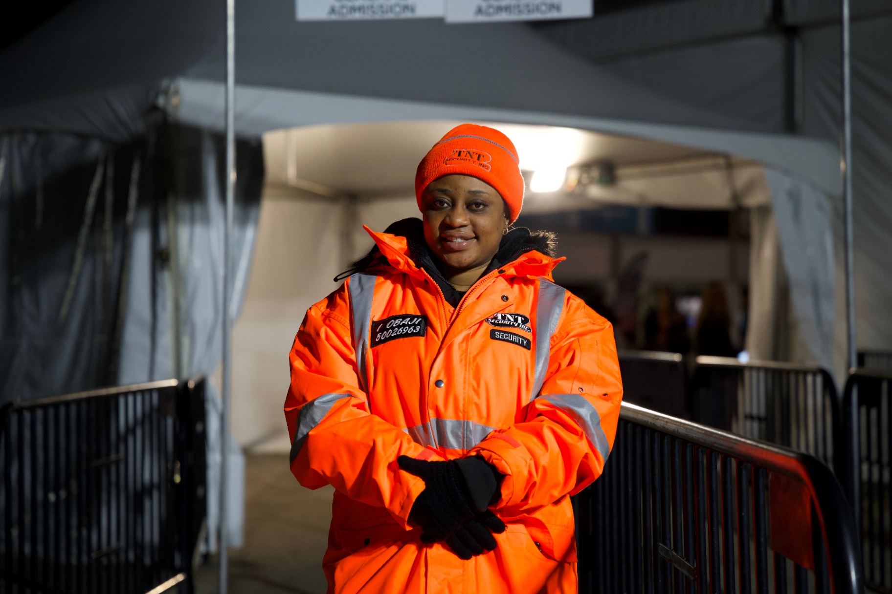TNT Security guard on duty at event entrance