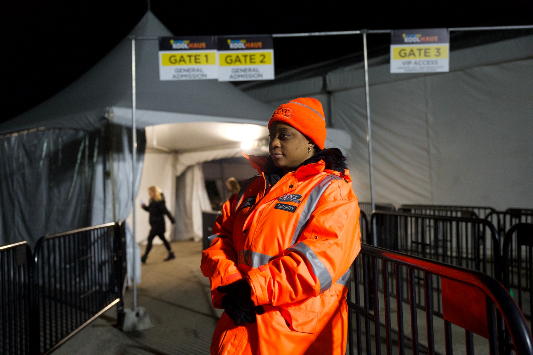 TNT Security guard at VIP access gate